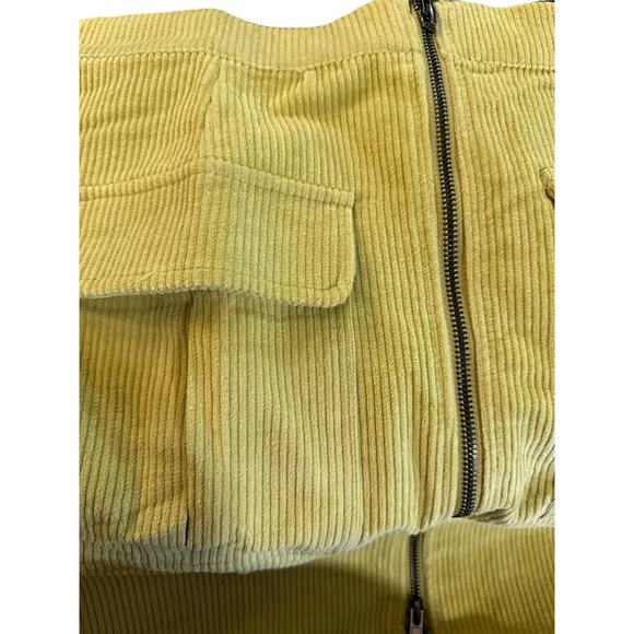 Moon River Lulu's Corduroy Zipper Skirt, 90's, Y2K, Chartreuse, NWT, Size L - Picture 8 of 8